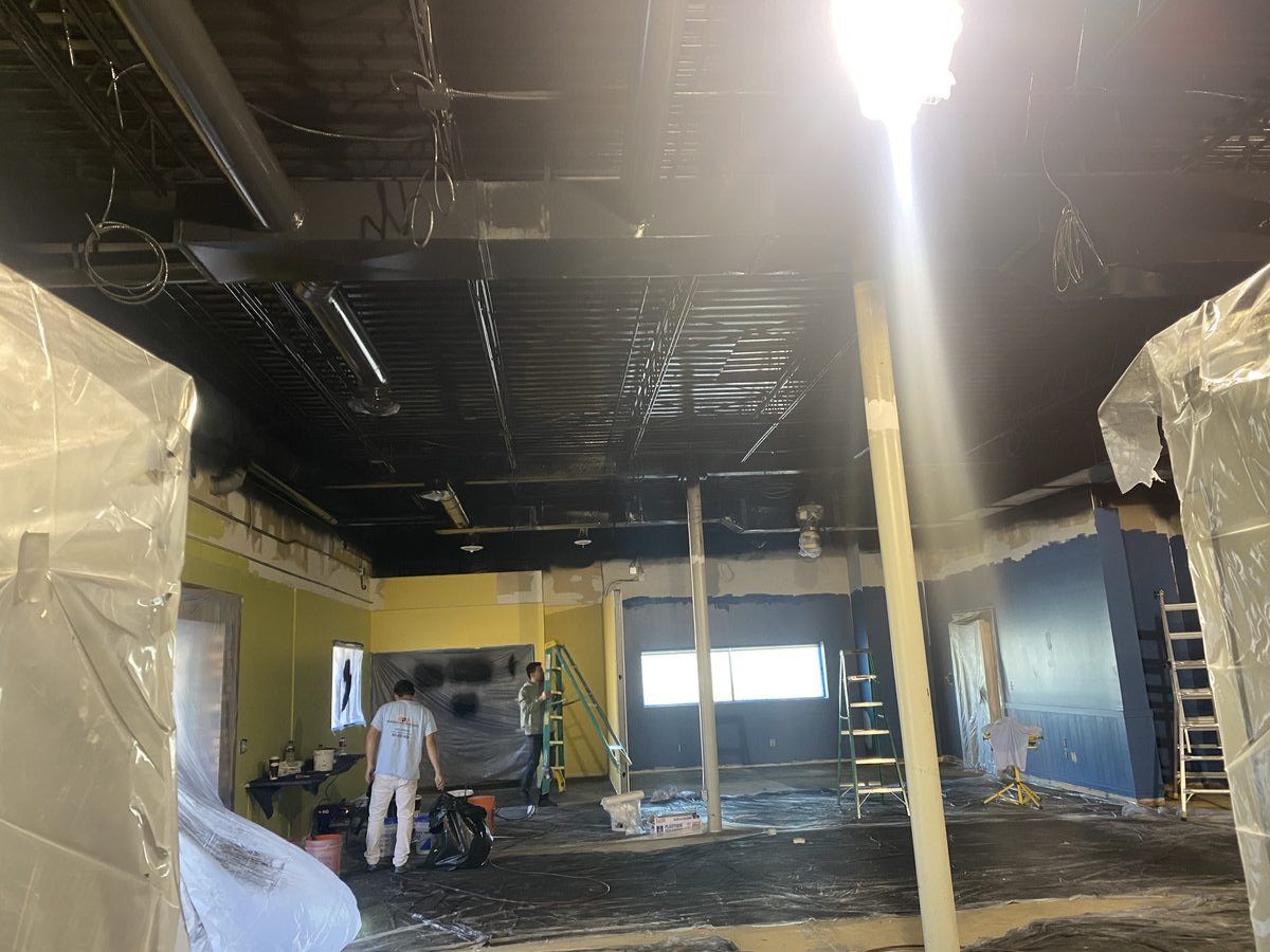 Commercial Dryfall — Blue Walls